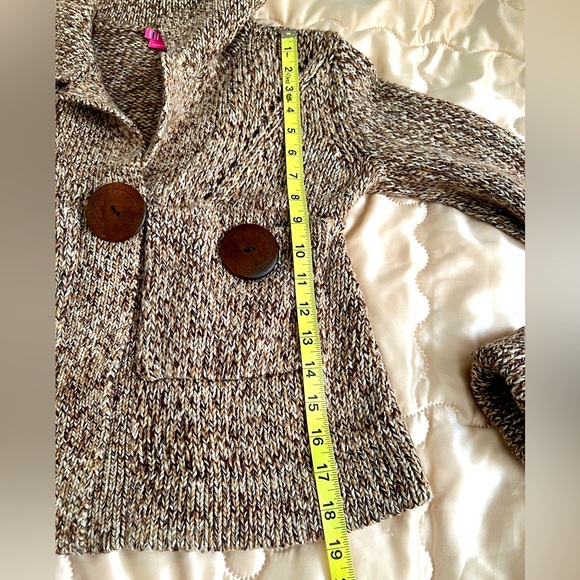 BCBG One Button Oatmeal Cardigan - Picture 13 of 14